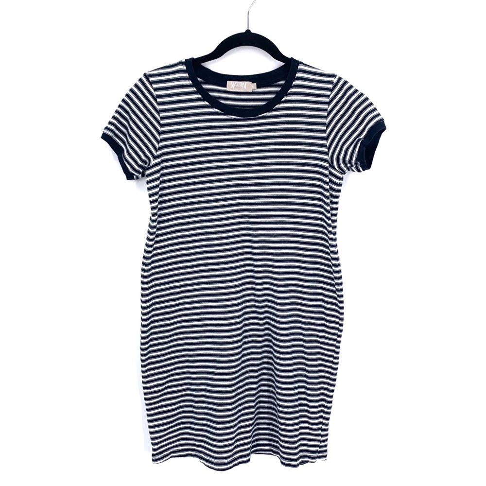 Nation LTD Blue and White Striped Dress